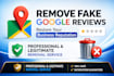 report to remove fake bad negative policy violating google maps business reviews
