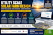utility scale solar farm design, pvsyst yield analysis, bess lcoe irr