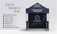 design custom canopy tent, table cover and feather flag