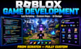 create a professional full roblox game with custom lua scripting, maps and ui