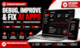 debug improve and fix vibe coding ai app bolt lovable replit base44 mvp projects