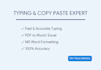 do fastest typing and accurate copy paste work