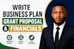 write business plan grant proposal and financial
