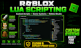 create custom roblox scripts, game systems, and lua scripting in roblox studio
