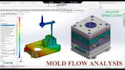 do 3d cad model, injection mold plastic mold with dfm and mold flow in solidwork
