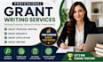 do grant proposal writing, grant research, grant application and grant writing