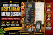 design restaurant menu cafe menu qr menu and table menu