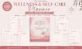 design editable canva wellness planner, self care journal and wellness tracker
