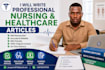 write professional nursing and healthcare articles