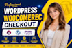 fix woocommerce issues ,errors,bugs, checkout  and customize wordpress website