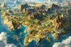 custom fantasy map illustration