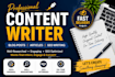 write blog posts and article