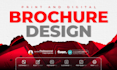 design minimal print and digital brochure