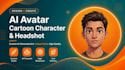 design your ai avatar cartoon character and headshot
