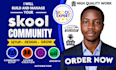 setup skool online community, skool course creation, skool community manager