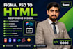 figma to HTML CSS responsive website using tailwind