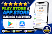 rate on play store and app store with professionally download