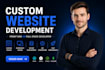 do custom website development as front end or full stack web developer