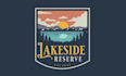 design lake long range mountain views logo