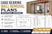 create load bearing wall removal plans and structural drawings