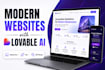 build a modern responsive website using lovable ai