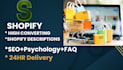 design a high converting shopify product page with SEO copy