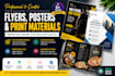 design professional flyers, posters and print materials