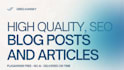 write SEO blog posts and web articles