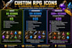 create professional game UI icons, inventory items, currencies, and assets