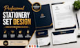 design stationery design, letterhead folder, printable business card