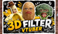 create custom 3d ar vtuber filter for snap camera and streaming