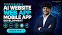create ai website, web app, chatbot and mobile application