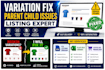 fix amazon variation errors and parent child listing issues