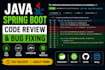 perform professional java code review and bug fixing
