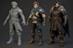 create 3d low poly character modeling, rigging and game assets