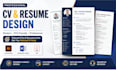 create a modern professional CV resume design