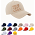 do custom baseball caps with embroidered text logo and ship
