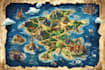 fantasy map, map, illustration, isometric map