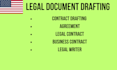draft legal agreements, contracts, and business documents