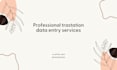 do english to arabic translation and accurate data entry