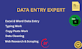 be your virtual assistant for data entry and copy paste