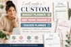 create a custom budget planner, debt payoff tracker and teacher planner
