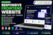 develop a responsive frontend website