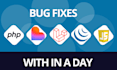 debug and fix laravel, javascript and vibe codding web applications