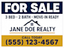 design real estate open house and rider yard signs