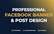design professional facebook banner and post
