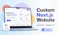 build a custom next js website with backend and modern UI design