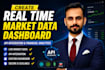 create real time market data dashboard with API integration
