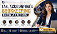 write tax, accounting, and bookkeeping blog articles