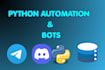 develop custom python bots, telegram bots, and web scrapers